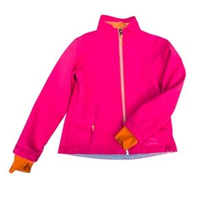L.L. Bean Kids Vibrant Pink and Cozy Orange Shell Jacket. size 5/6